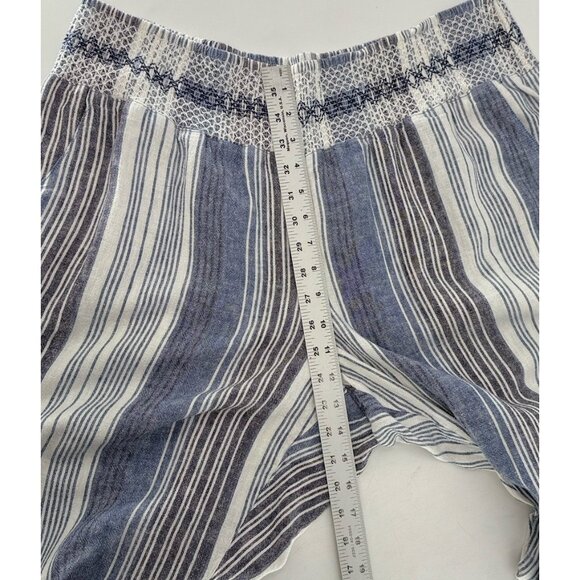 Maurices Plus Size Linen Blend Wide Leg Pull On Cropped Pants‎ Sz 2 Coastal Boho - Picture 8 of 11